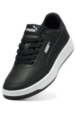 Sneakers nere in materiali sintetici con suola bicolore Puma Court Classic Clean Jr