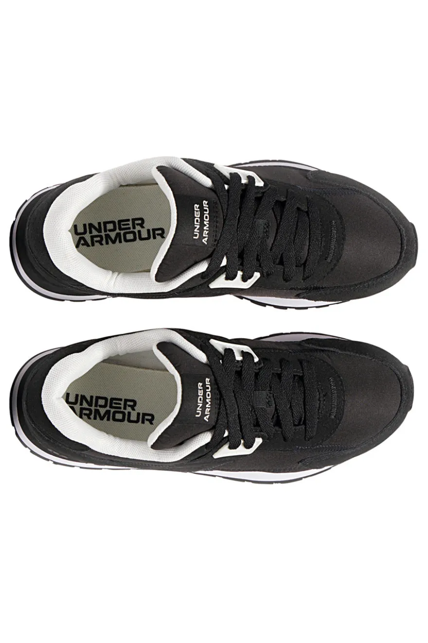 Sneakers nere in nylon con inserti scamosciati Under Armour Essential Runner