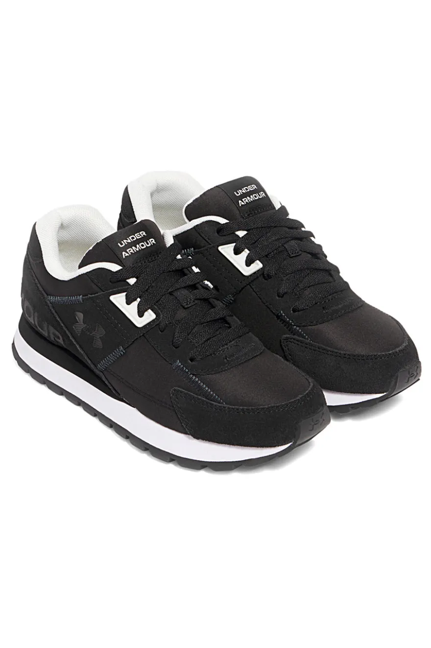 Sneakers nere in nylon con inserti scamosciati Under Armour Essential Runner