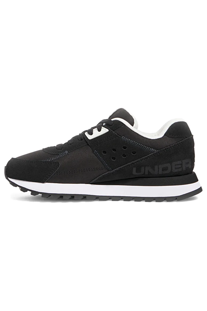 Sneakers nere in nylon con inserti scamosciati Under Armour Essential Runner