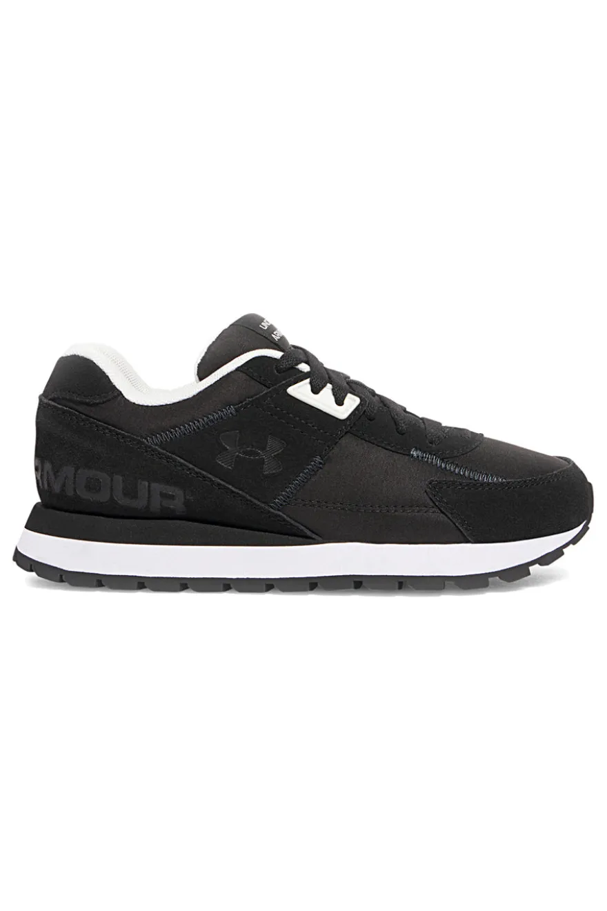 Sneakers nere in nylon con inserti scamosciati Under Armour Essential Runner