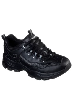 Sneakers nere in pelle con Memory Foam Skechers Iconic Unabashed