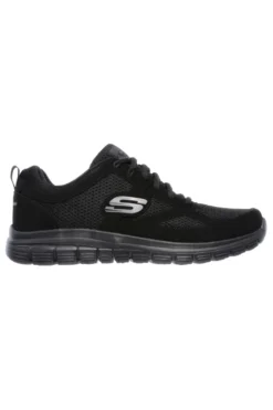 Sneakers nere in pelle e mesh con soletta memory foam Skechers Burns Agoura da Uomo