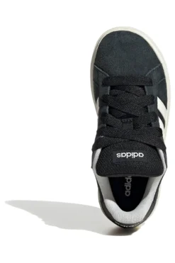 Sneakers nere in suede con 3 strisce bianche Adidas Grand Court 00s K