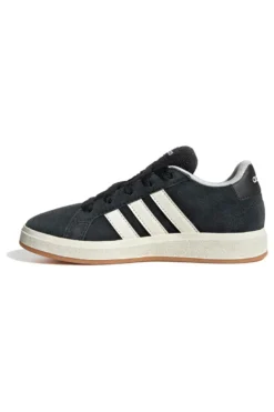 Sneakers nere in suede con 3 strisce bianche Adidas Grand Court 00s K
