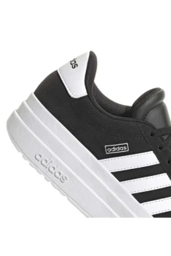 Sneakers nere in suede platform con strisce bianche Adidas VL Court Bold J