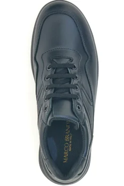 Sneakers nere in vera pelle con fondo rialzato Marco Brandi 308