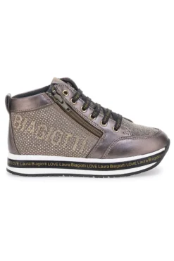 Sneakers Nere metalliche con brillantini laterali LAURA BIAGIOTTI 87129385