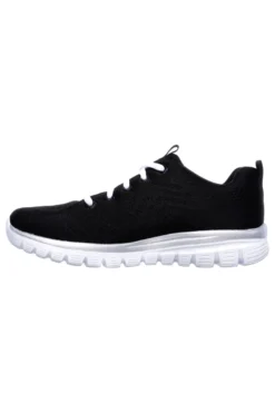 Sneakers nero bianco Memory Foam Skechers Graceful Get Connected