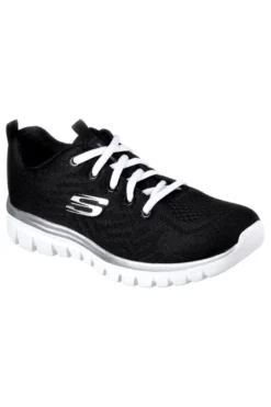 Sneakers nero bianco Memory Foam Skechers Graceful Get Connected