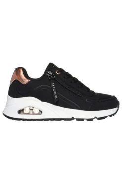 Sneakers nero con zip laterale Skechers Uno gen1 zip and stride