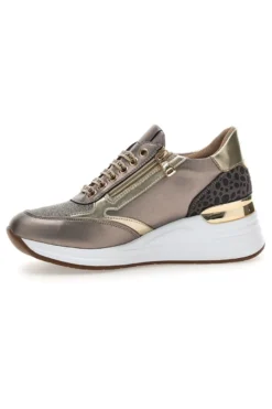 Sneakers oro e bronzo con logo glitter Laura Biagiotti L97609515