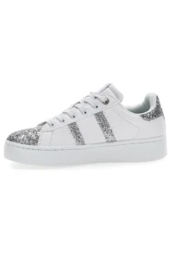 Sneakers Platform Cotton Belt Yard Glitter Bianche