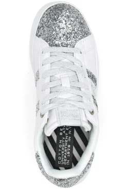 Sneakers Platform Cotton Belt Yard Glitter Bianche
