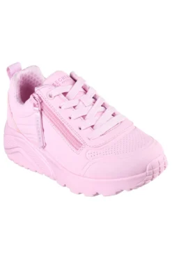 Sneakers rosa con zip laterale e platform Skechers Uno Lite Easy Zip