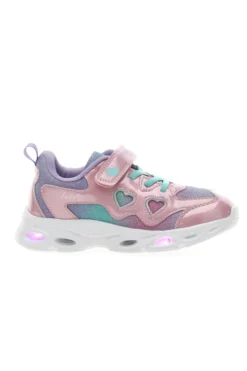 Sneakers Rosa e Bianche con Luci PITT KIDS K2517