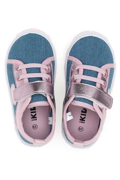 Sneakers rosa e blu con cuore Pitt kids PK2469A