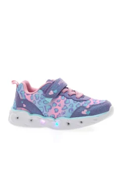 Sneakers Rosa e Viola con Velcro e Luci Integrate PITT KIDS K211270