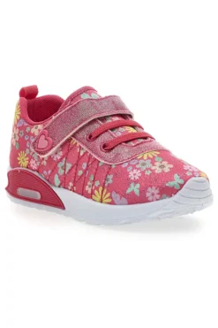 Sneakers rosa fantasia floreale primi passi Pitt kids PK1391G