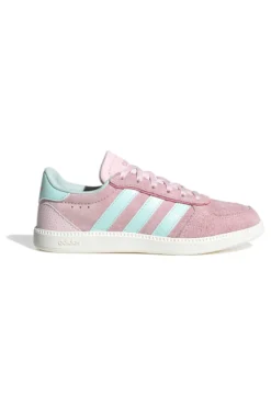 Sneakers rosa in suede con strisce azzurre e suola preformata Adidas Breaknet Sleek J
