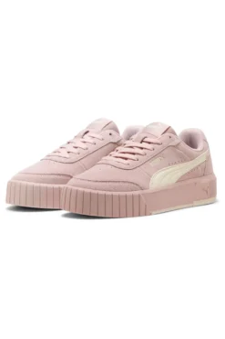 Sneakers rosa in suede con suola rialzata Puma CARINA MIA SD