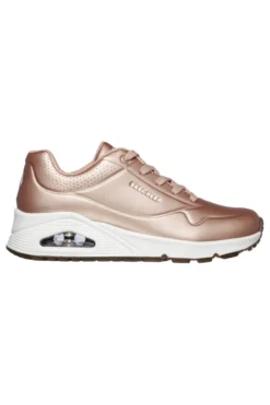 Sneakers Rose Gold Con Skechers Air-Cooled Memory Foam cushioned comfort insole Skechers Street Uno - Rose Bold
