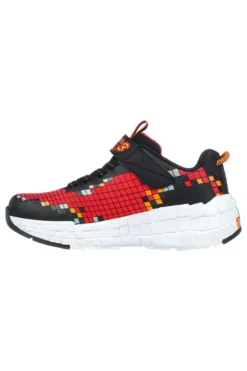 Sneakers rosse con dettagli pixelati e luci Skechers Mega-Craft 3
