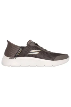 Sneakers slip ins marrone in mesh Skechers Go walk flex hands up