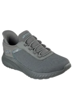 Sneakers slip ins verde oliva in mesh Skechers Bobs squad chaos tough walk
