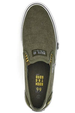 Sneakers Slip-on Route 66 21808 Verde Militare