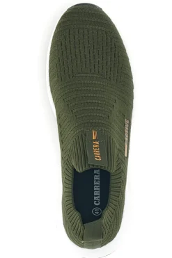 Sneakers slip on verdi con tomaia elasticizzata Carrera CAM31201F7500