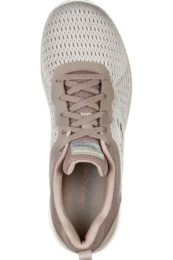 Sneakers taupe in mesh con soletta memory foam Skechers Bountiful Quick Path