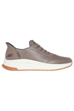 Sneakers taupe in simil pelle con Memory Foam Skechers Bobs Squad 4 Direct Step