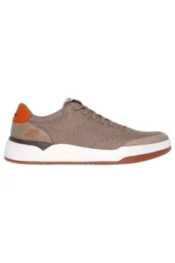 Sneakers taupe knit con Air-Cooled Memory Foam Skechers Corliss Dorset