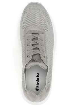 Sneakers tortora in tessuto traspirante con zeppa Inblu 485IN