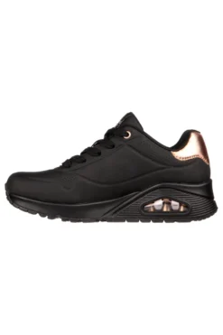 Sneakers total black con dettagli oro Skechers Uno Golden Air