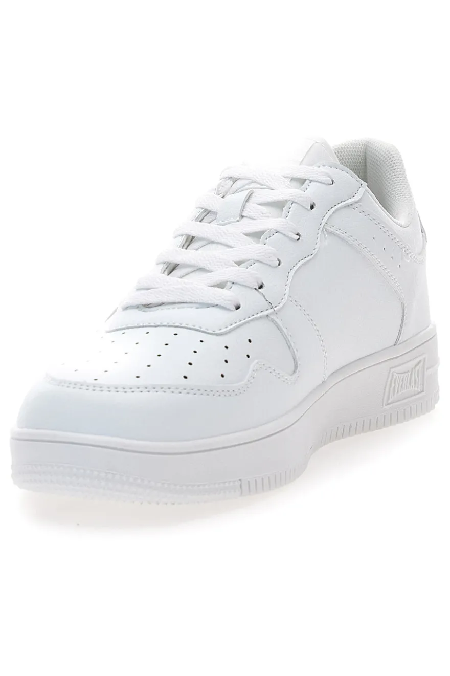 Sneakers total white traforate in materie sintetiche Everlast EV713