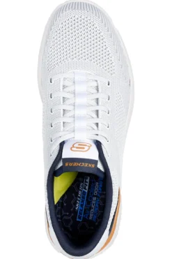 Sneakers Vegane Bianche con soletta Air-Cooled Memory Foam Skechers Relaxed Fit: Corliss - Dorset