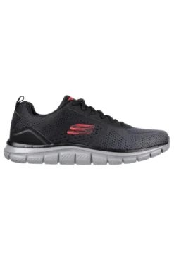 Sneakers Vegan Nere e Rosse Con Memory Foam Skechers Track - Ripkent