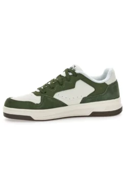 Sneakers verde e bianco in pelle Diadora 182198 70224