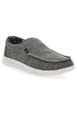 Sneakers Verde Militare Slip-On In Tela Canguro CA930