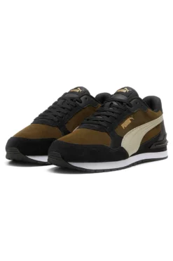Sneakers verde oliva e nere inserti in pelle Puma ST Runner V4 SD