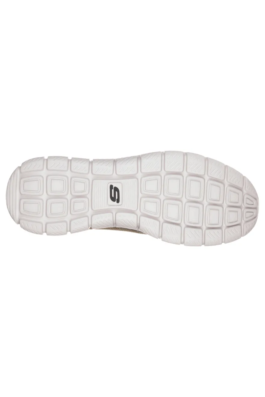 Sneakers verde oliva in pelle e mesh con soletta memory foam Skechers Track Scloric da Uomo