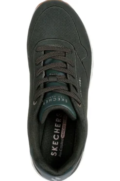 Sneakers verde oliva in suede con suola alta Skechers Uno Rugged Chillproof