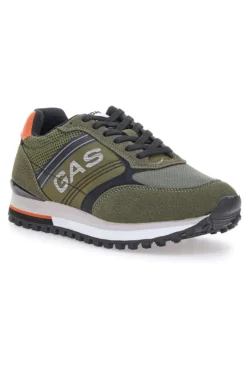 Sneakers Verdi con Dettagli Arancioni Gas Sedrik