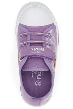 Sneakers Viola Con Luci e Strappo in Velcro Frozen D11542M