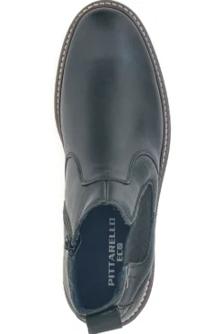Stivaletti Beatles Chelsea boots marroni e neri in vera pelle con fondo carrarmato Pittarello Eco 252480052