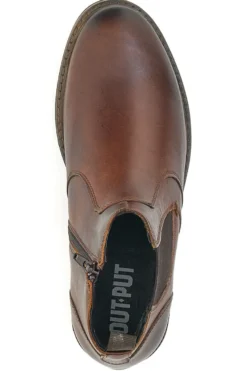 Stivaletti Beatles Marroni Vera Pelle Out Put 73057
