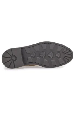 Stivaletti Beatles tortora in camoscio con lavorazione brogue Pittarello 44