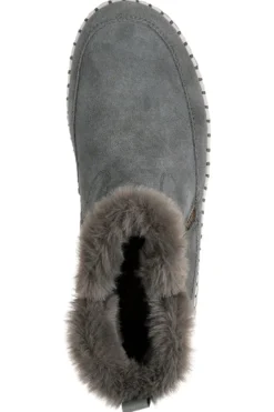 Stivaletti grigi in suede con pelliccia e Memory Foam Skechers Wilshire Blvd Fresh Zip